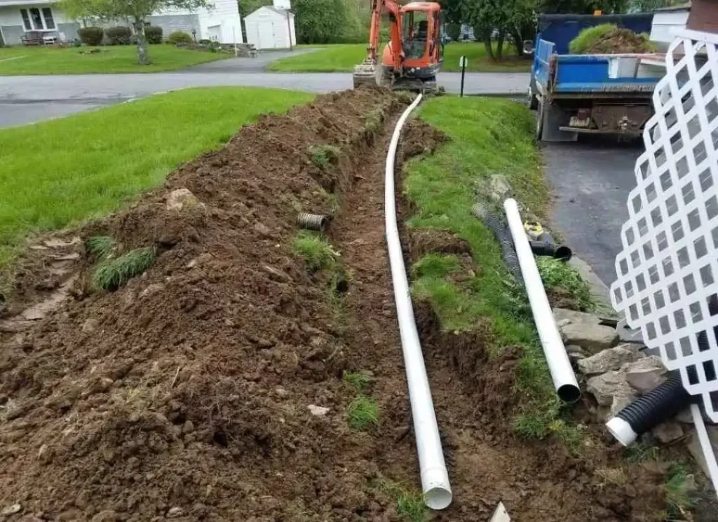 Underground utility installation work
