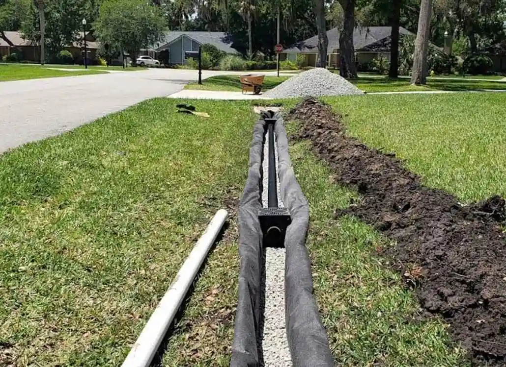 Water line installation project