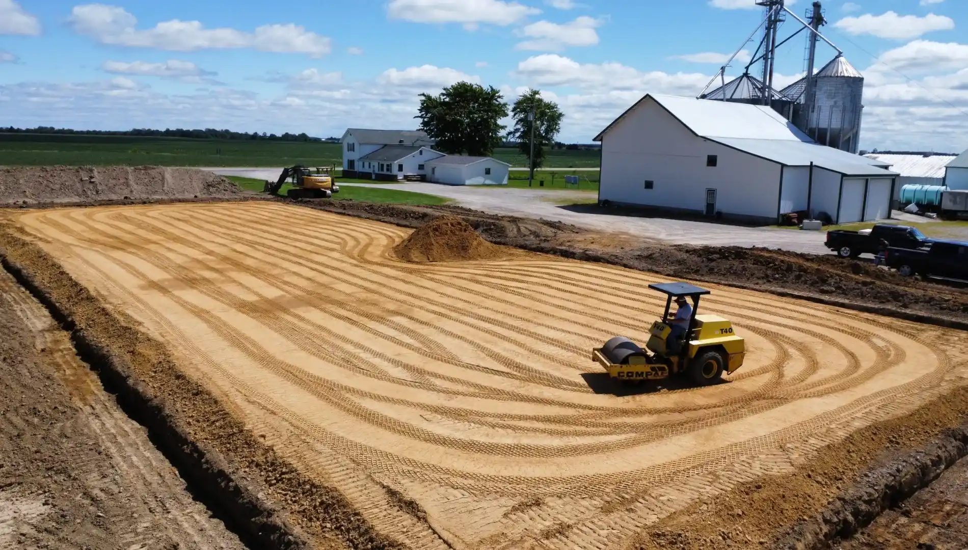 Building pad excavation
