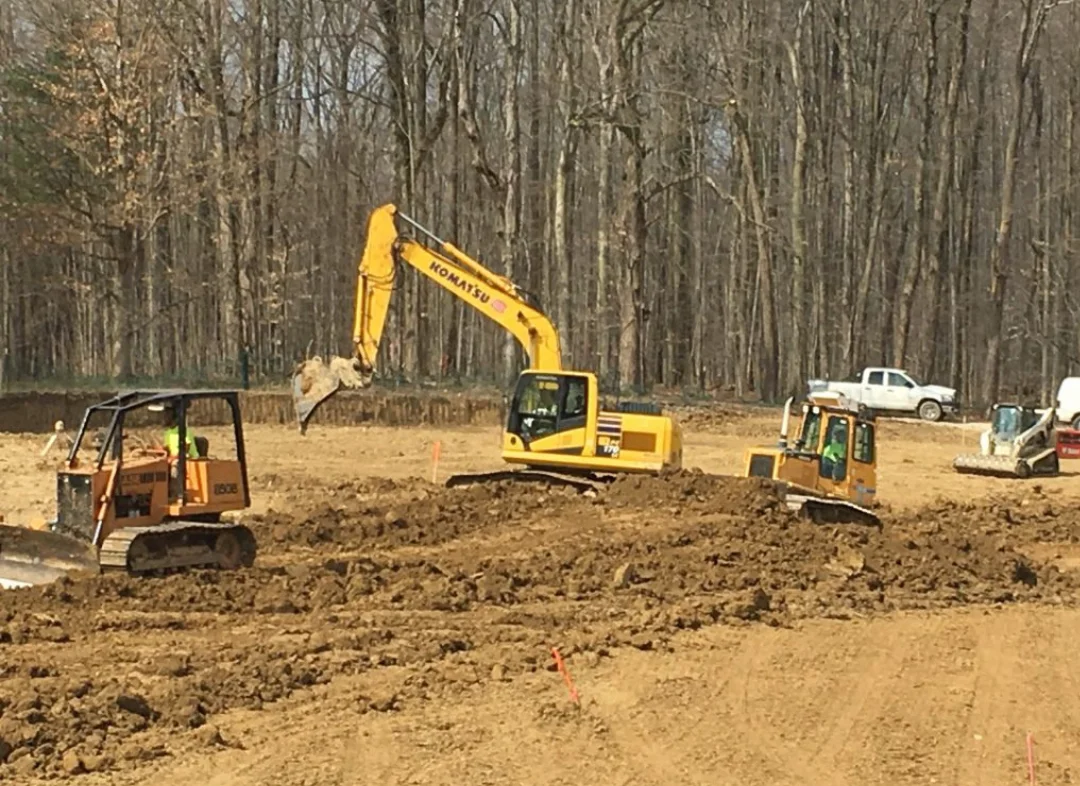 Construction excavation activity