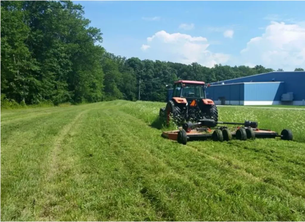 Farm tractor working
